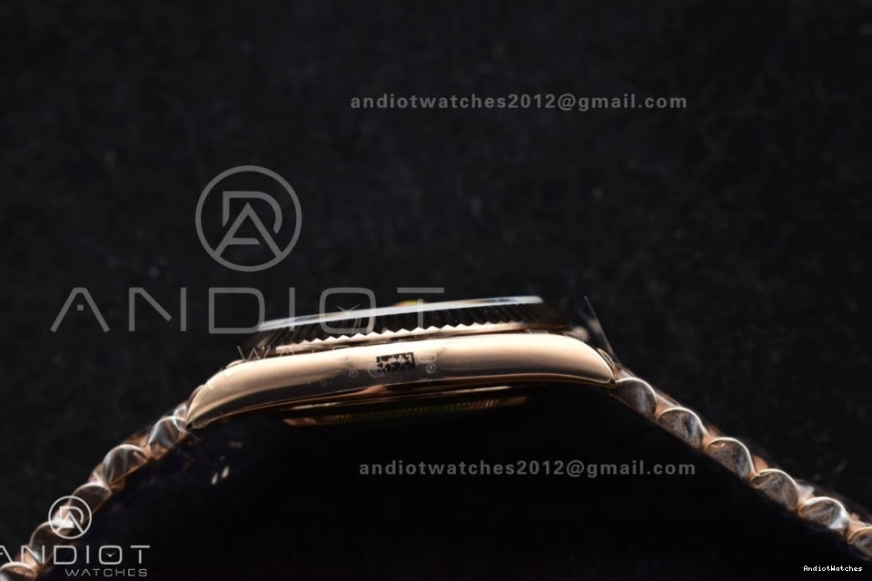 A Bracelet Bright Meteorite GMF Steel 904L On RG Crystal Markers DayDate 40 Dial President 706 1102